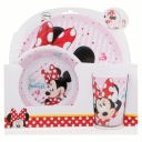 Zestaw obiadowy Myszka Minnie (3 częściowy) Melamina - Electric Doll - Disney- Stor