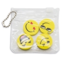 4 Gumki do mazania z motywem UŚMIECHNIETY EMOTIKON CIFRA Z-1008